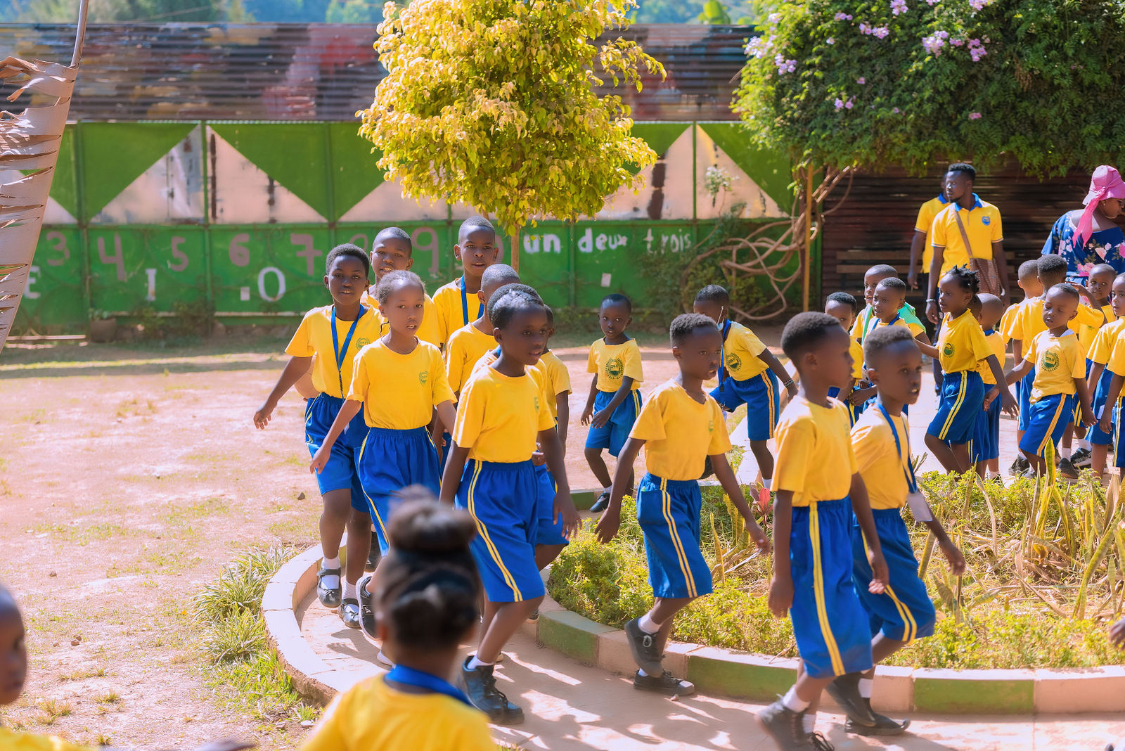 Happy children learning